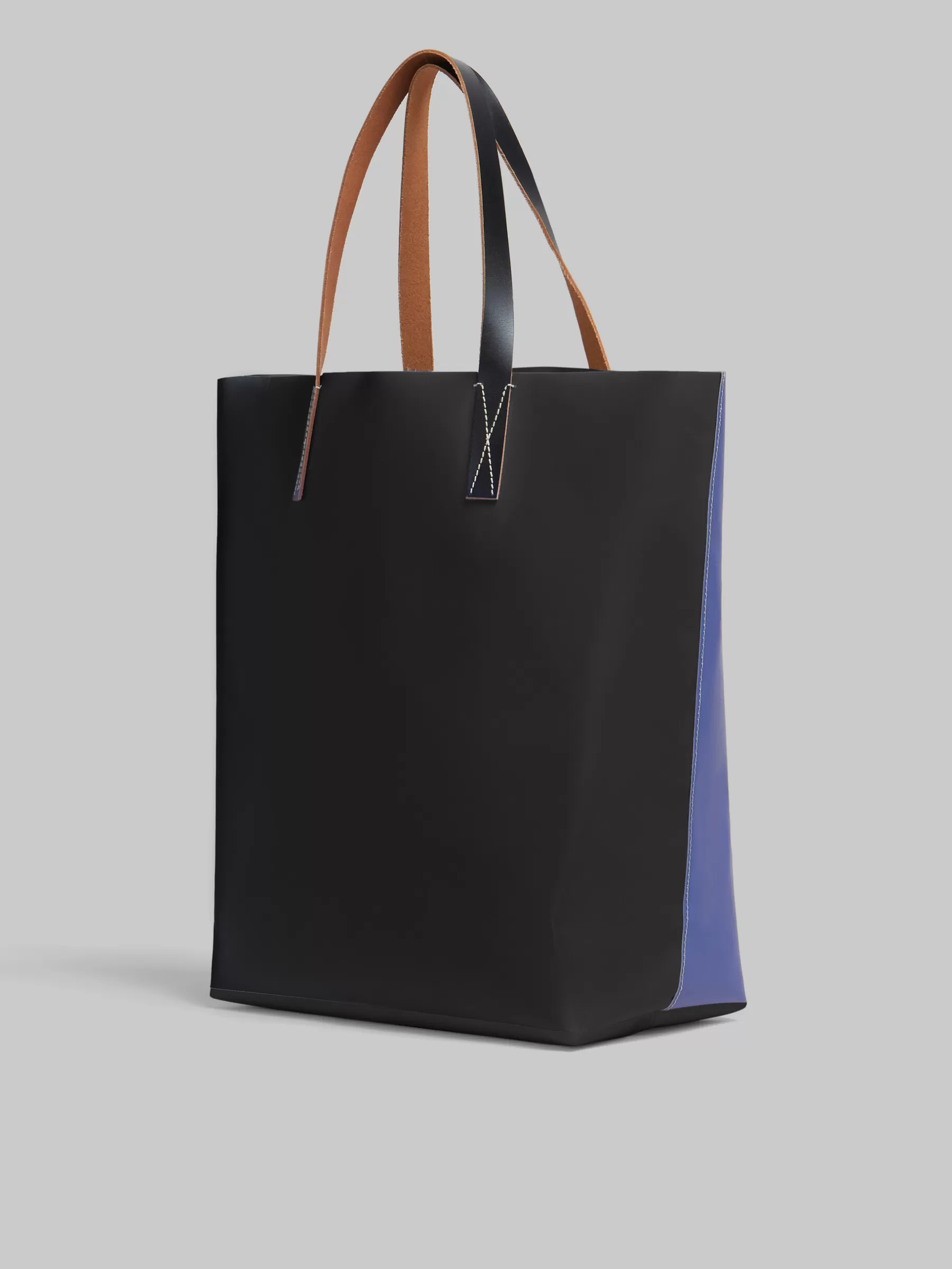 Marni Purple And Blue Tribeca Shopper With Tag PRUNE VIOLETT/ SODIUM Sale