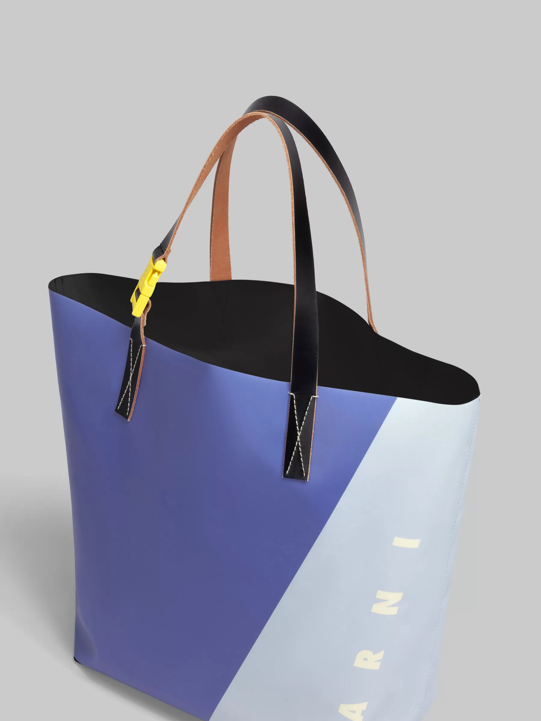 Marni Purple And Blue Tribeca Shopper With Tag PRUNE VIOLETT/ SODIUM Sale