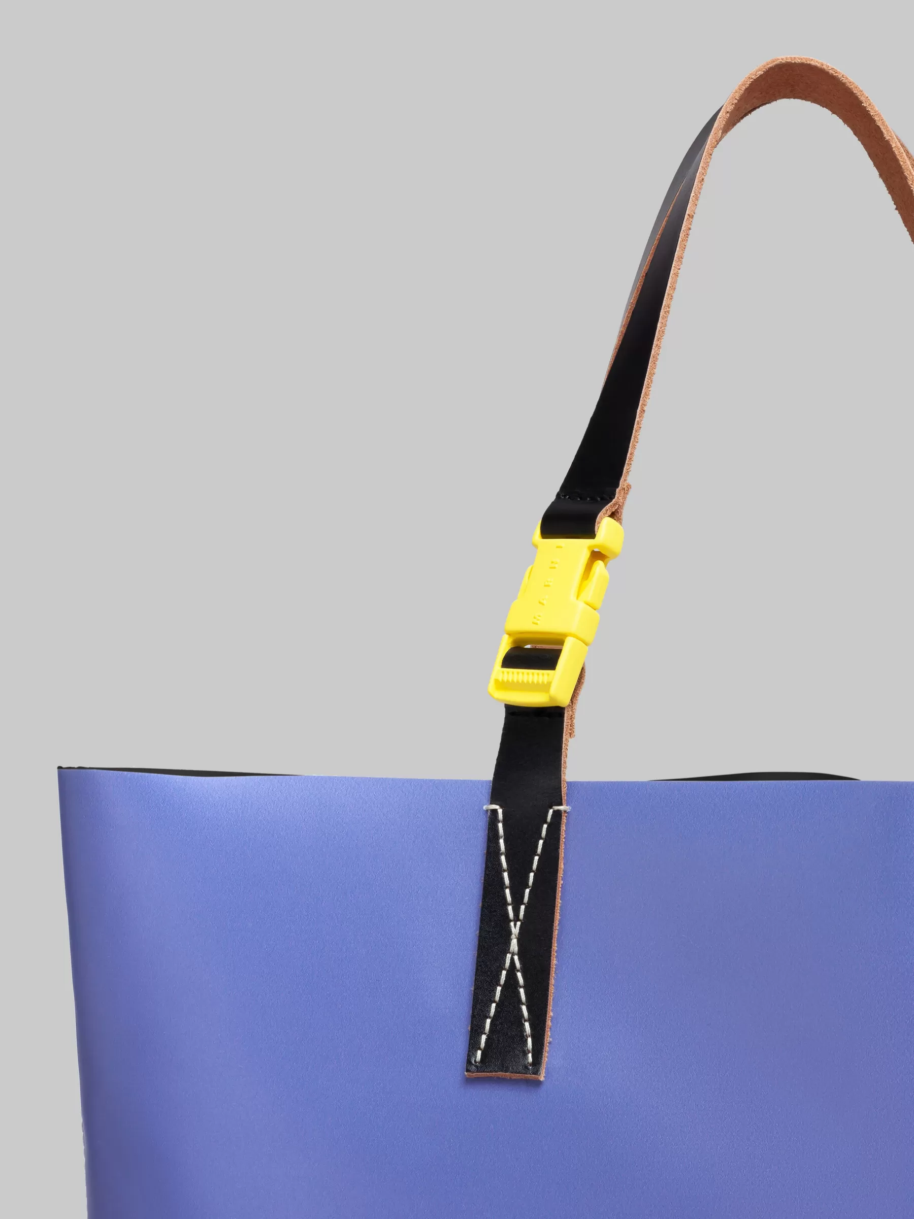 Marni Purple And Blue Tribeca Shopper With Tag PRUNE VIOLETT/ SODIUM Sale