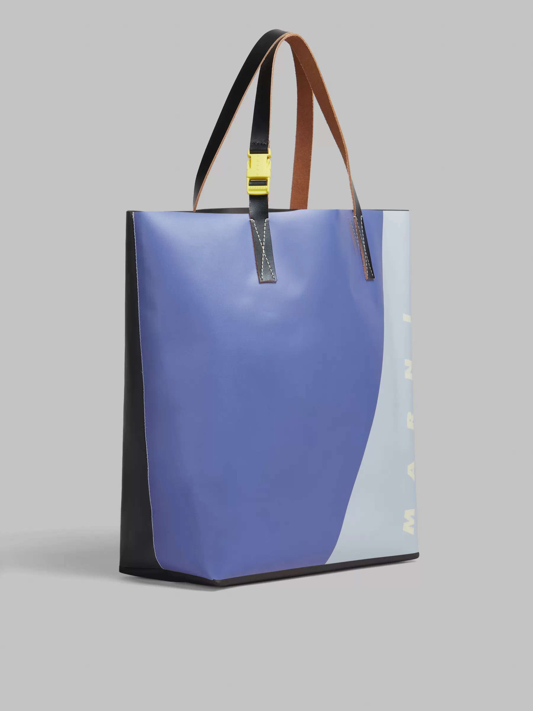 Marni Purple And Blue Tribeca Shopper With Tag PRUNE VIOLETT/ SODIUM Sale