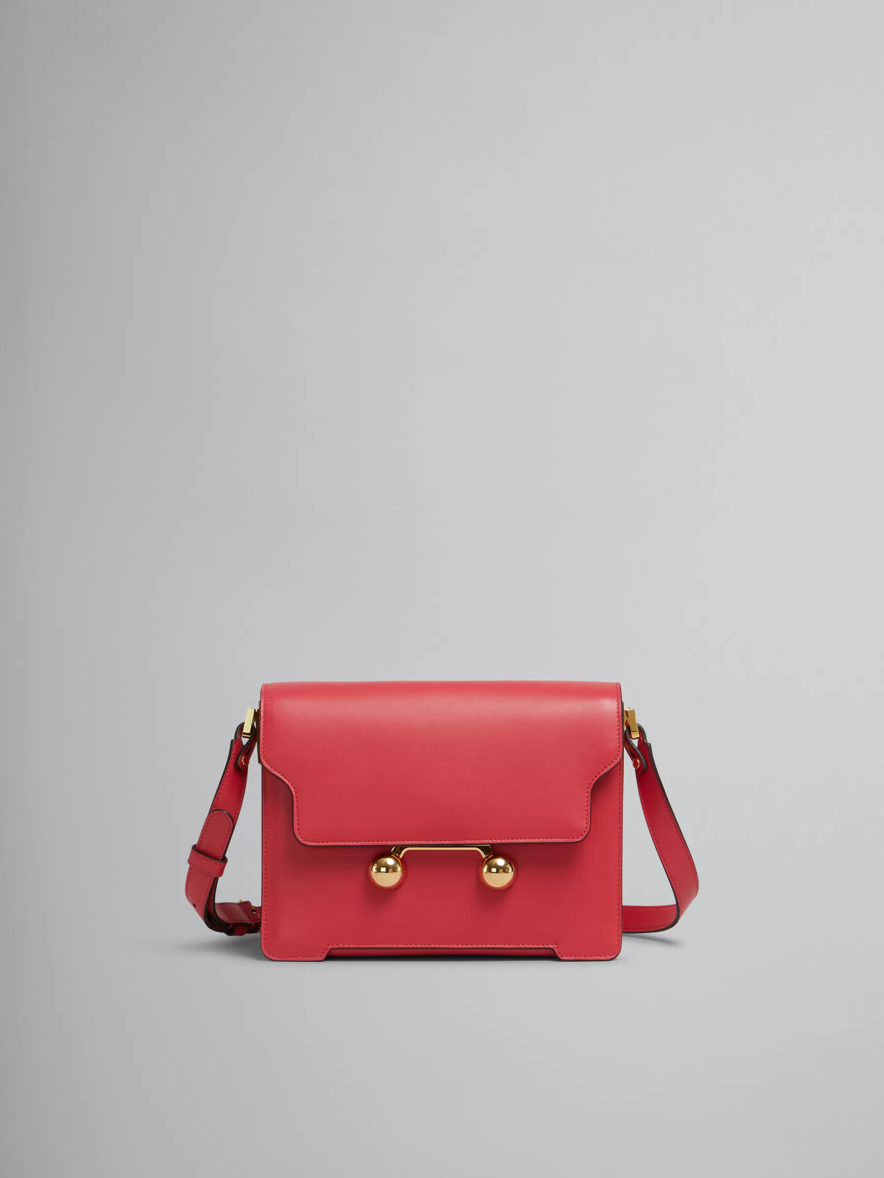 Marni Red Leather Trunkaroo Medium Shoulder Bag TULIP Discount