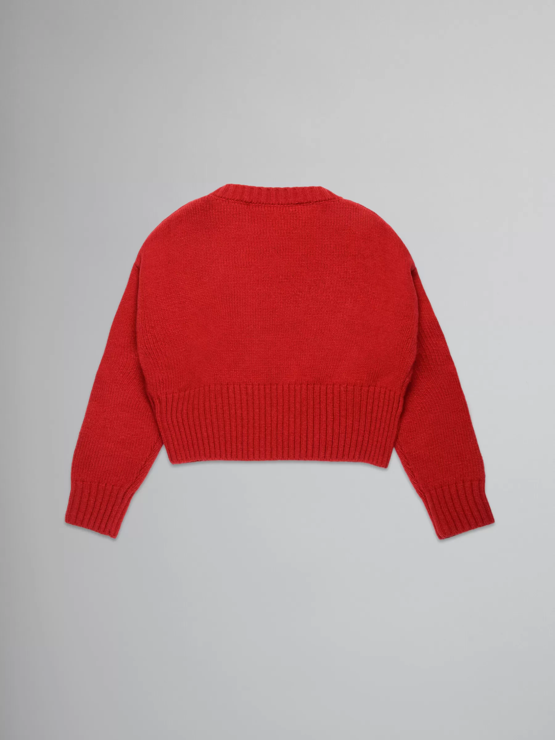 Marni Red Wool-blend Pullover With Stars BRIGHT RED Clearance