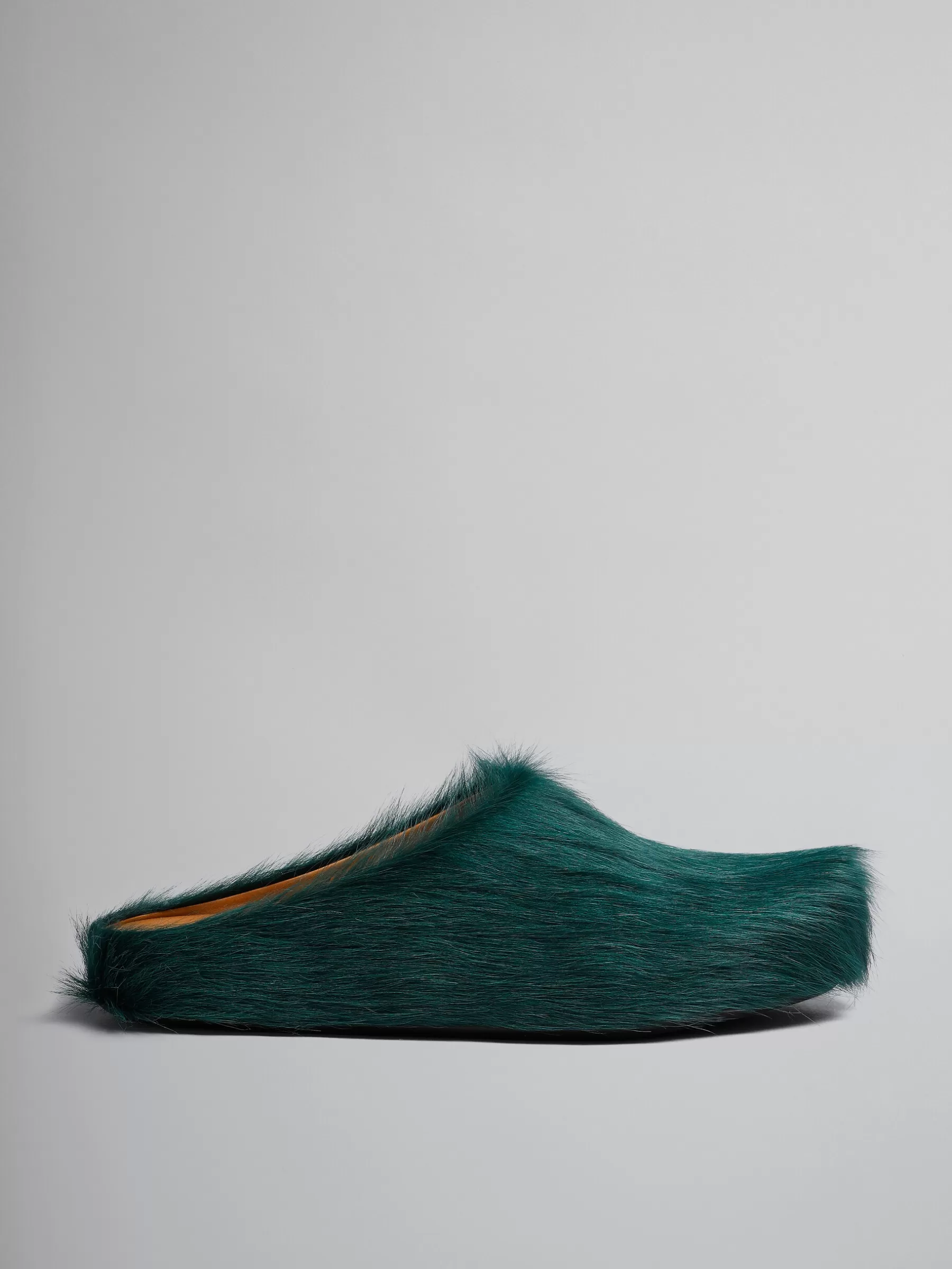 Marni Sea Green Long-hair Calfskin Fussbett Sabot NORTH SEA New