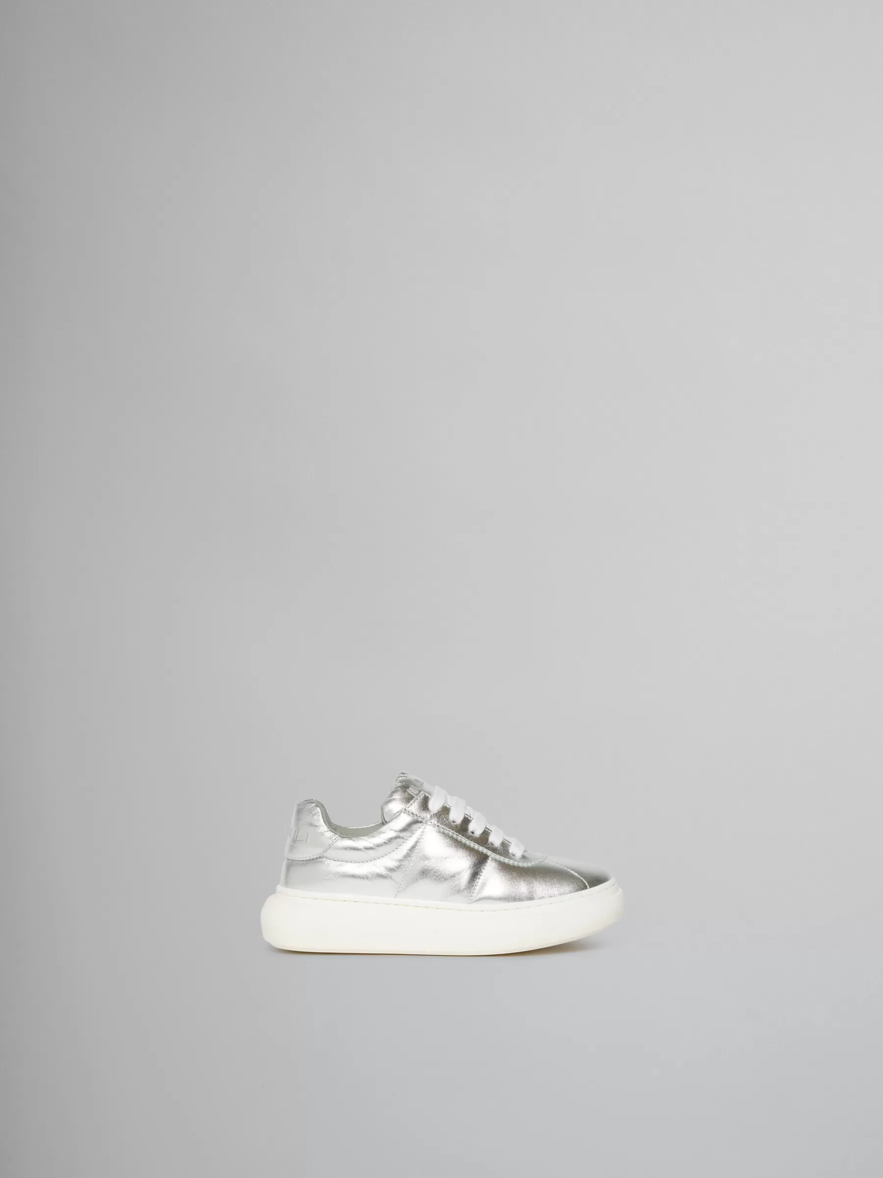 Marni Leather Padded Sneaker SILVER Store