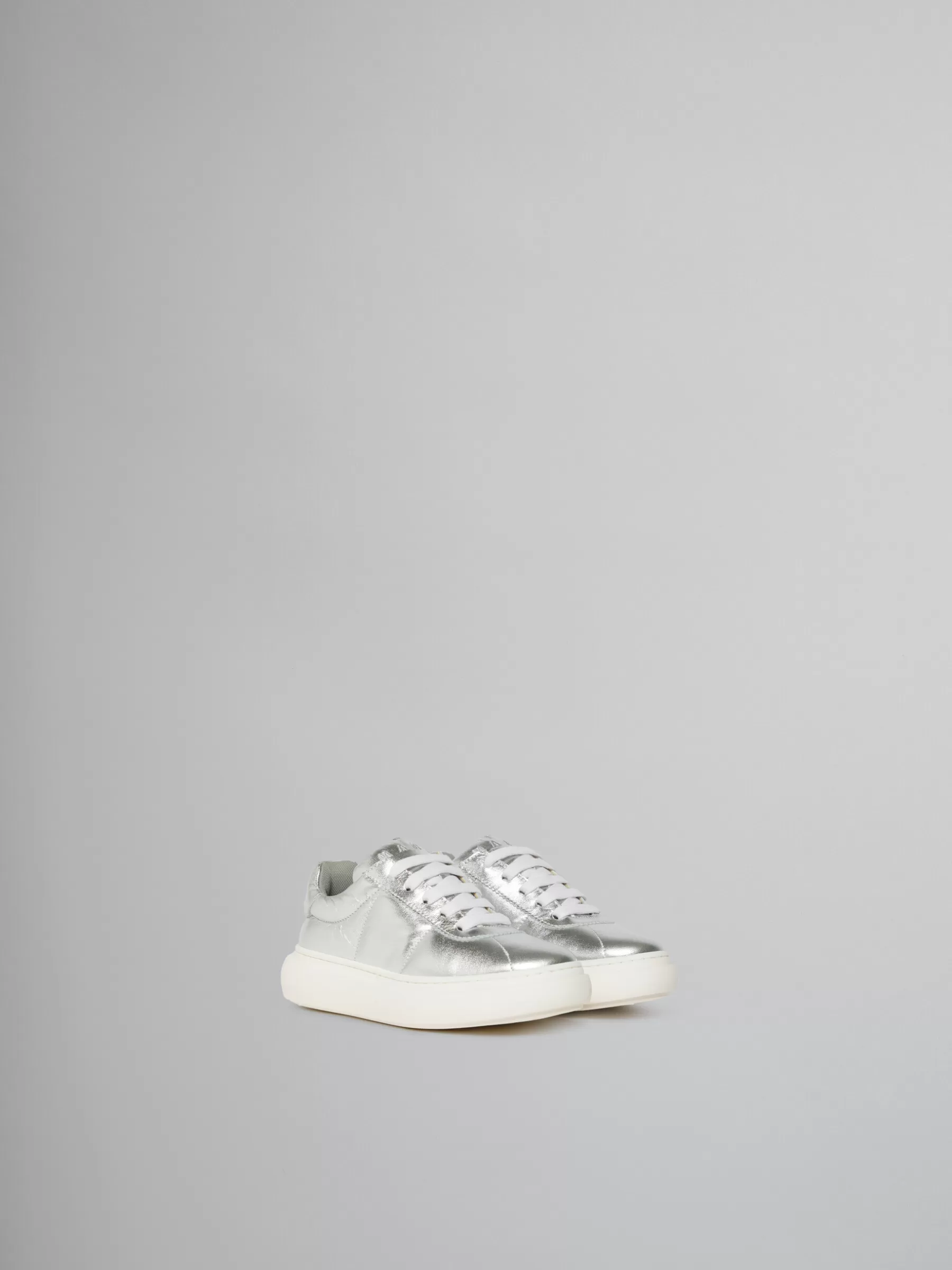 Marni Leather Padded Sneaker SILVER Store