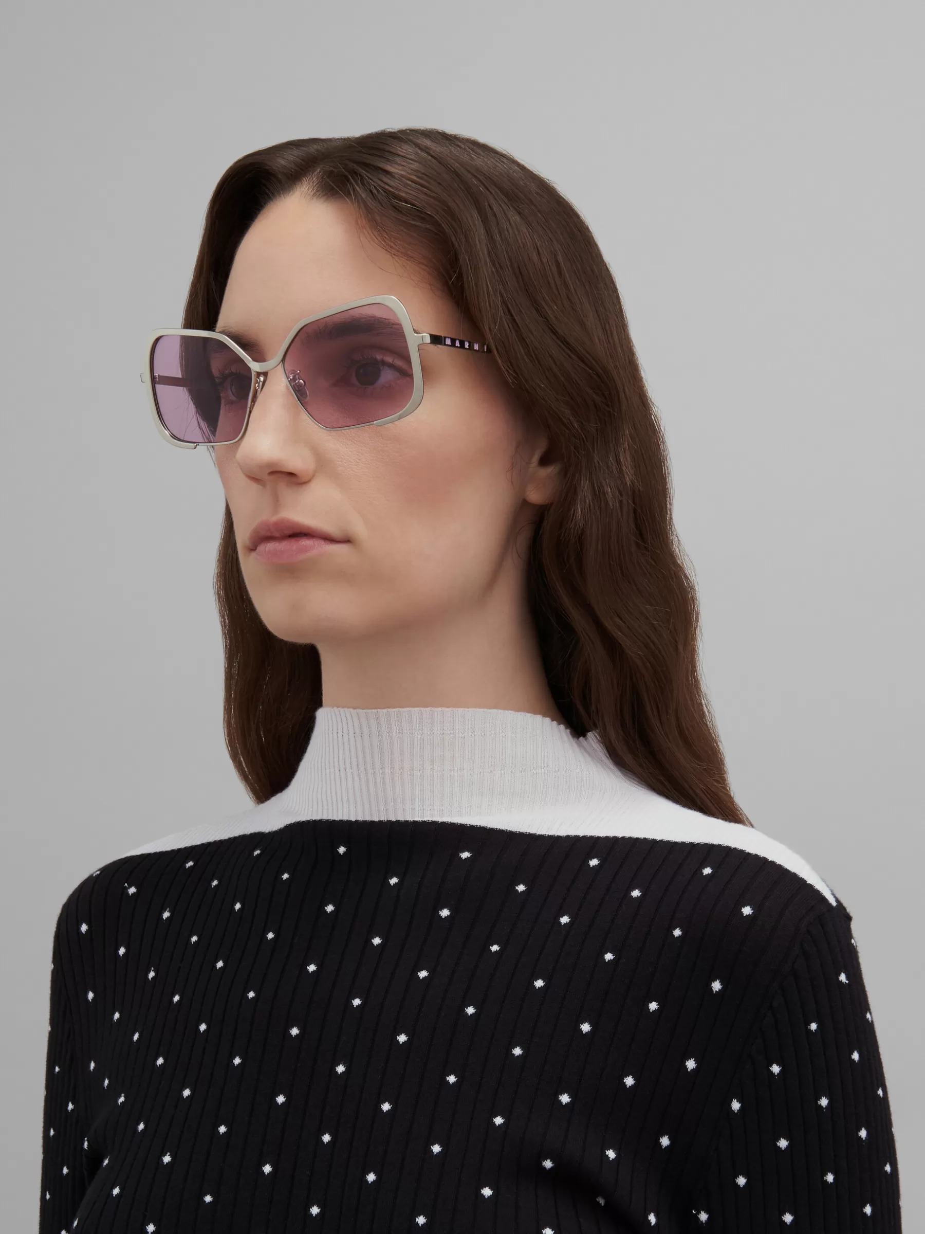 Marni Silver Unila Sunglasses BLACK Flash Sale