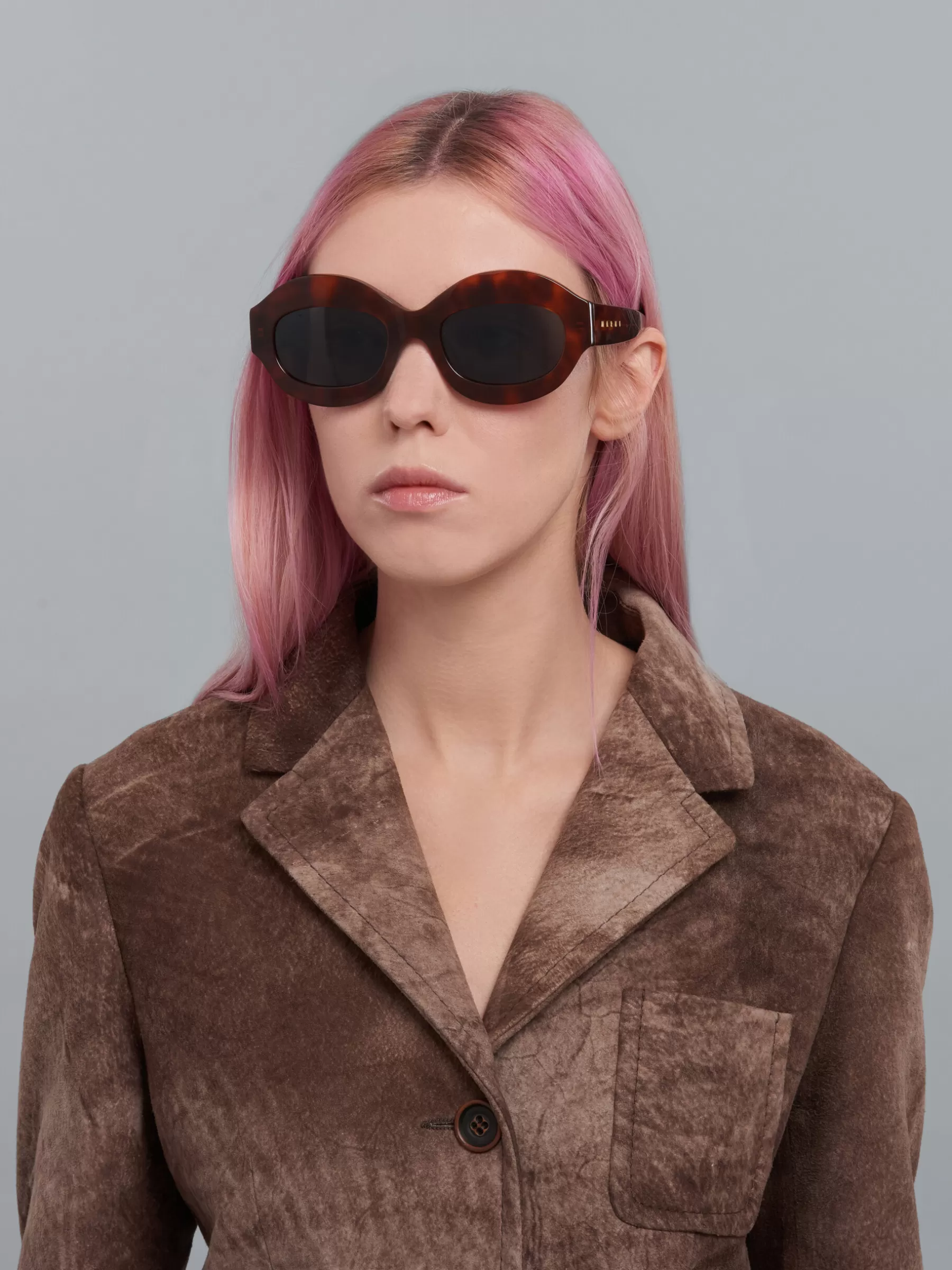 Marni Tortoiseshell Ik Kil Cenote Acetate Sunglasses HAVANA Best Sale