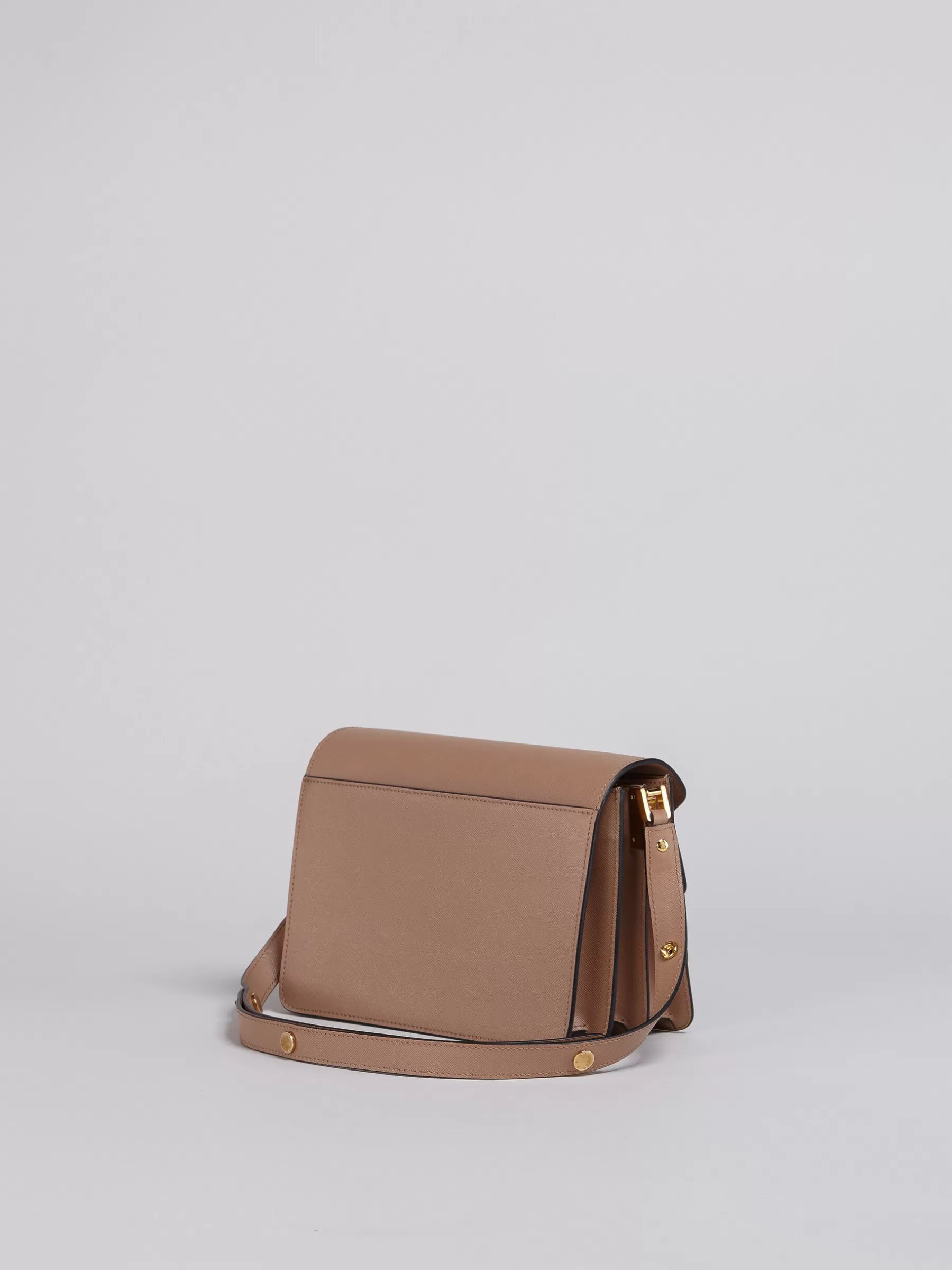 Marni TRUNK Medium Bag In Beige Saffiano Leather BROWN Shop