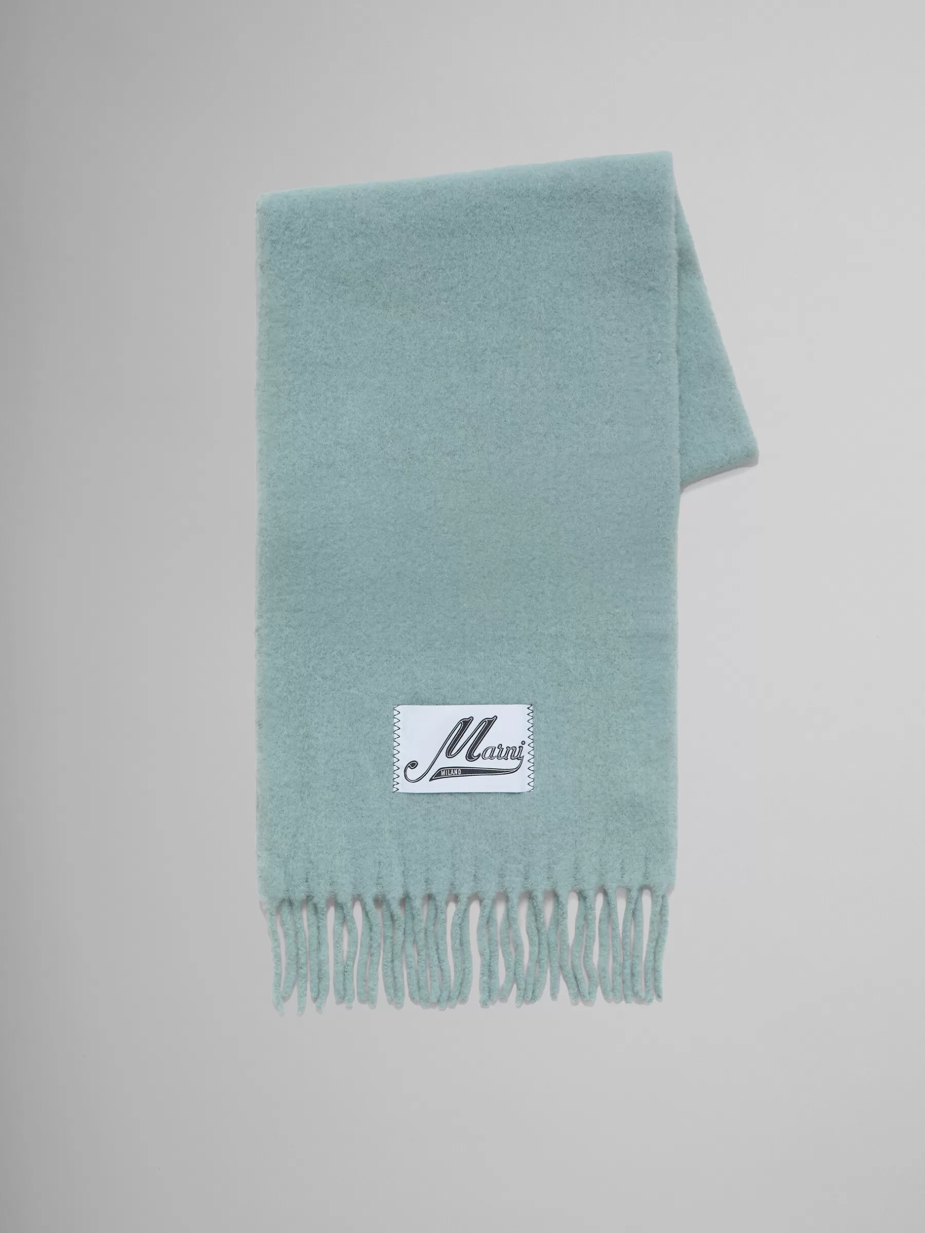 Marni Turquoise Alpaca Scarf LINDEN New