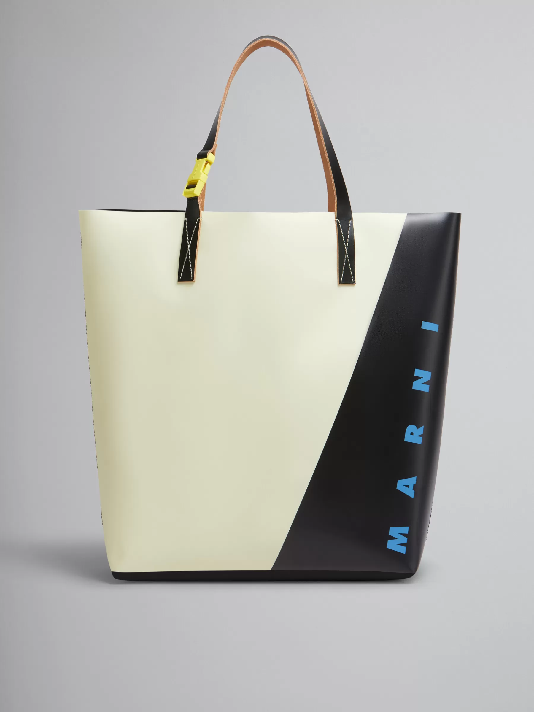 Marni White And Black Tribeca Shopper With Tag SHELL/BLACK Hot