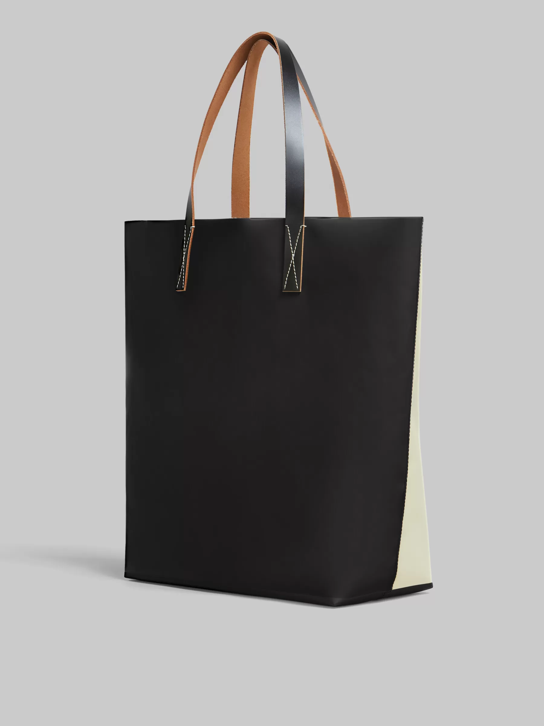 Marni White And Black Tribeca Shopper With Tag SHELL/BLACK Hot