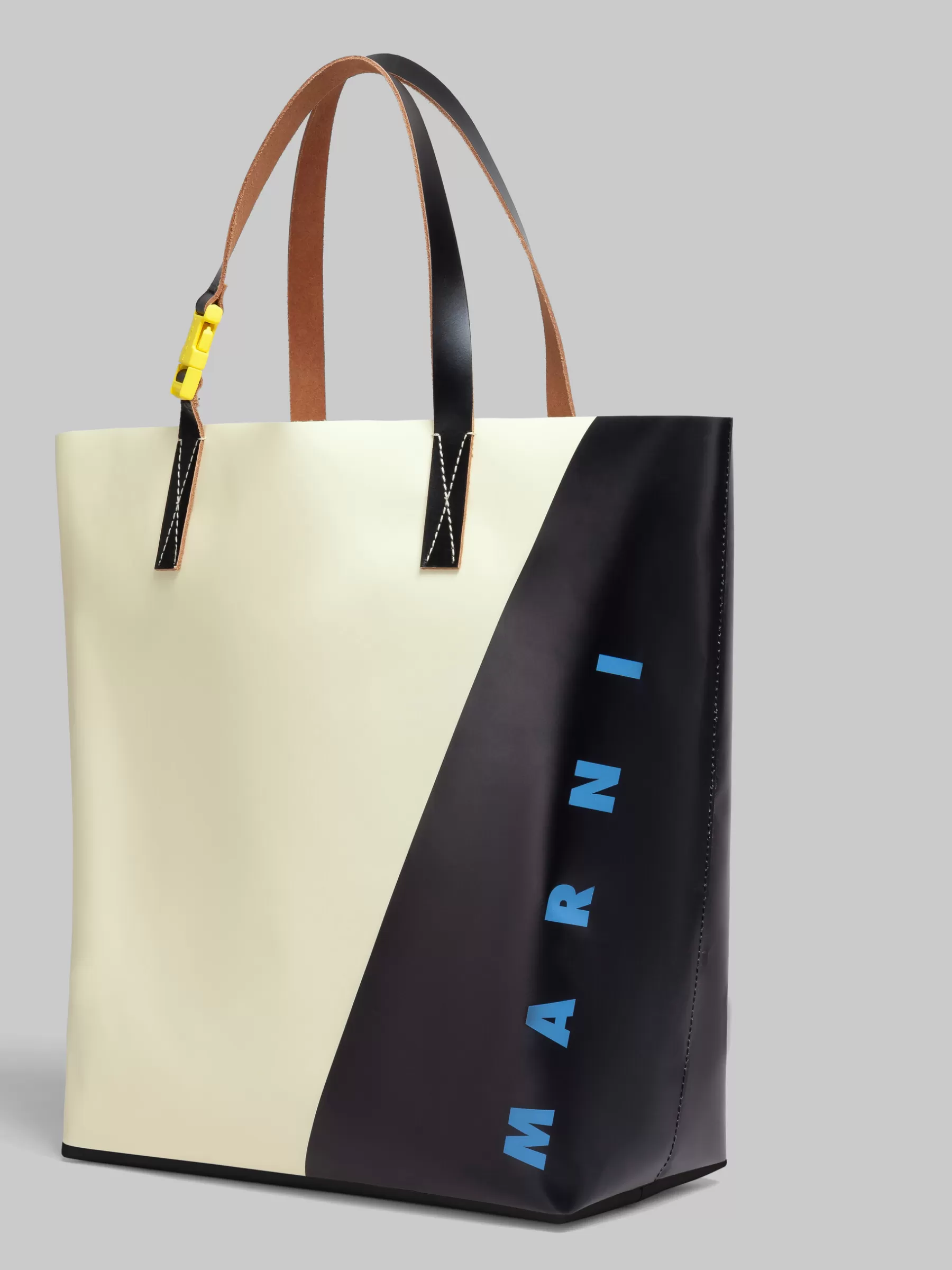 Marni White And Black Tribeca Shopper With Tag SHELL/BLACK Hot