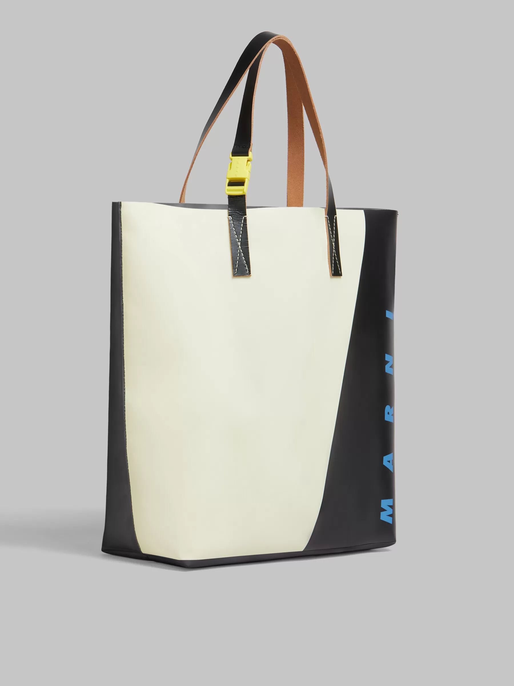 Marni White And Black Tribeca Shopper With Tag SHELL/BLACK Hot