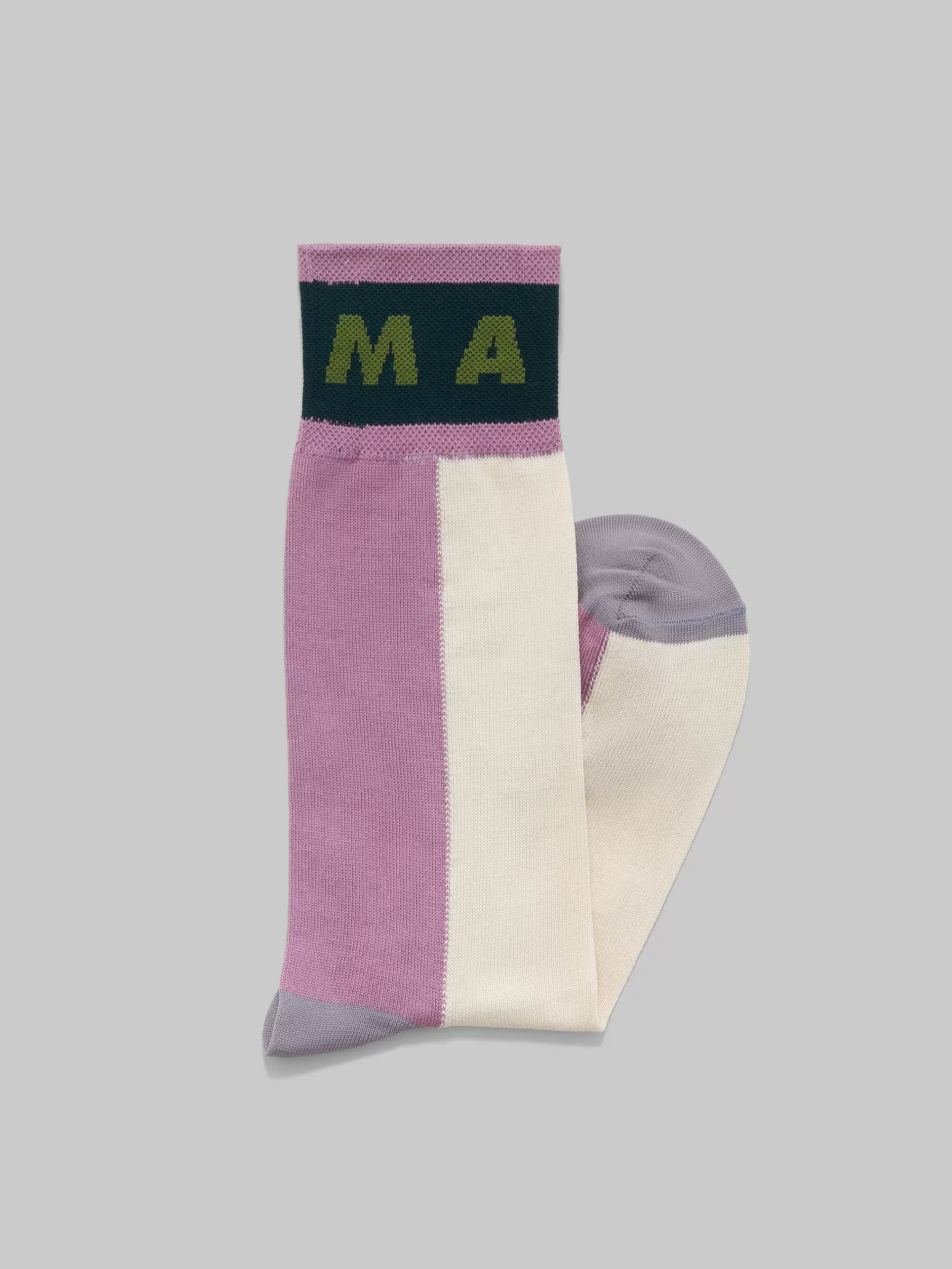 Marni White Colour-block Cotton Socks ANTIQUEWHITE Clearance