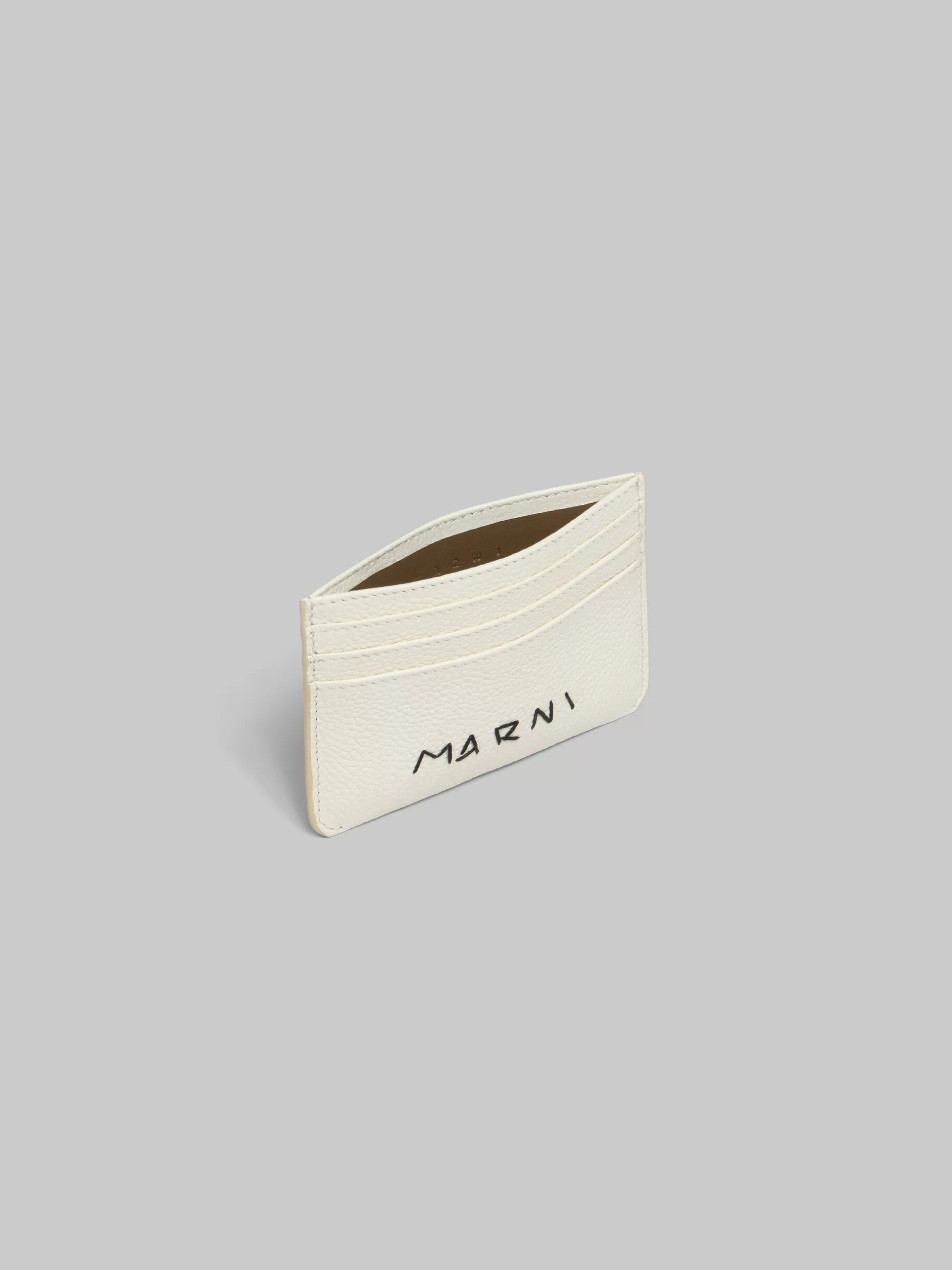 Marni White Leather Cardholder With Mending IVORY Fashion