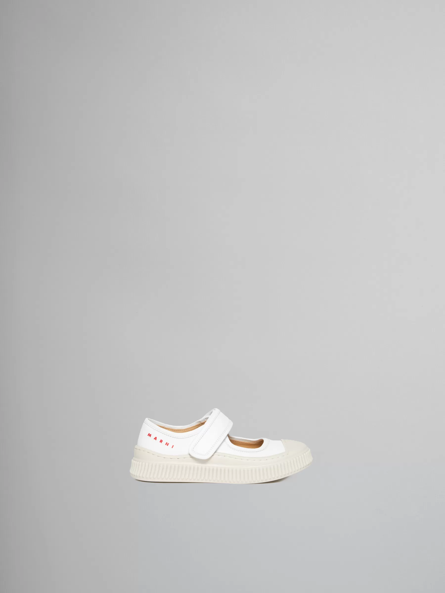 Marni White Leather Mary-Jane Sneaker WHITE/RED Shop