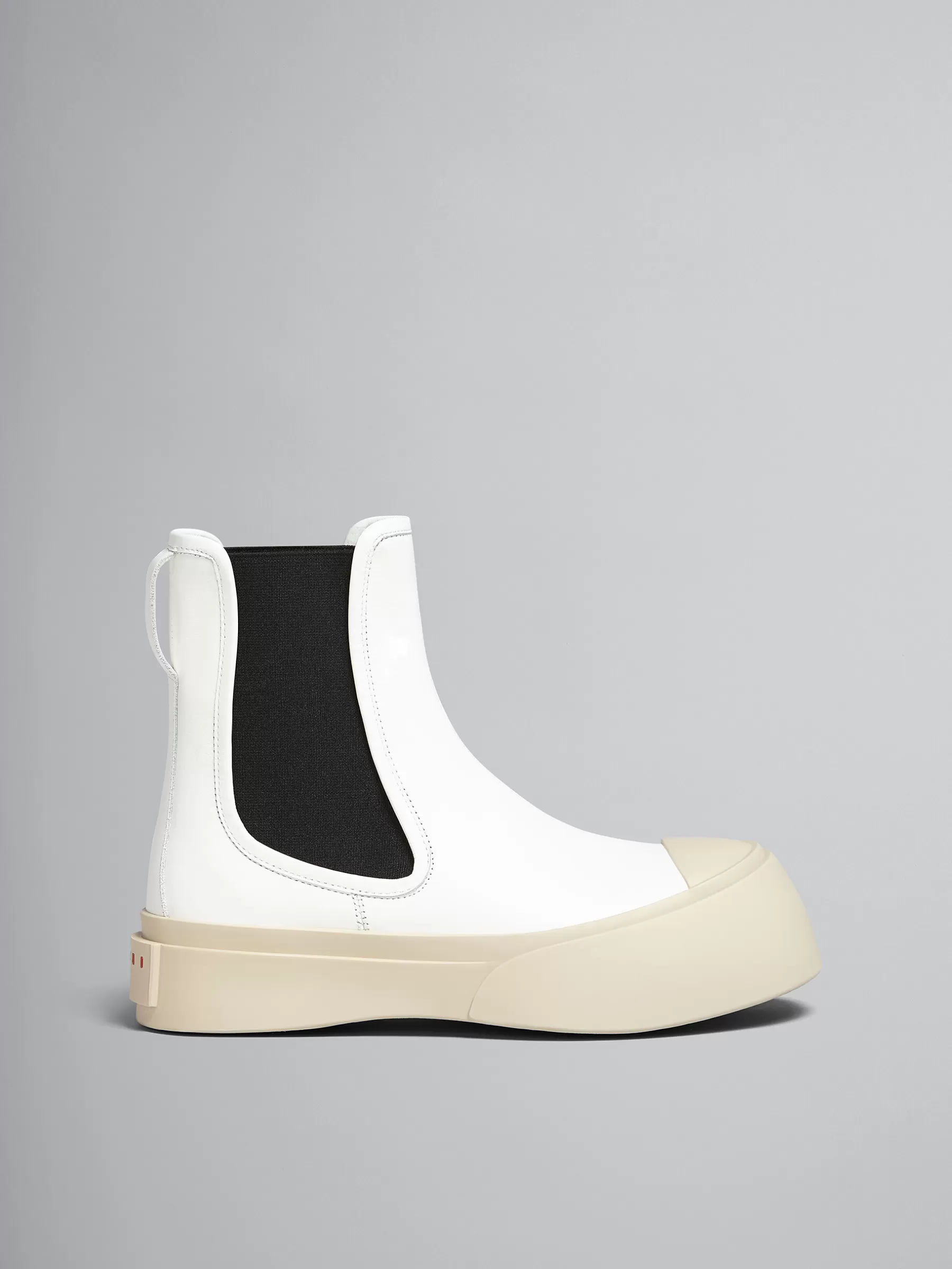 Marni White Leather Pablo Chelsea Boot LILYWHITE Discount