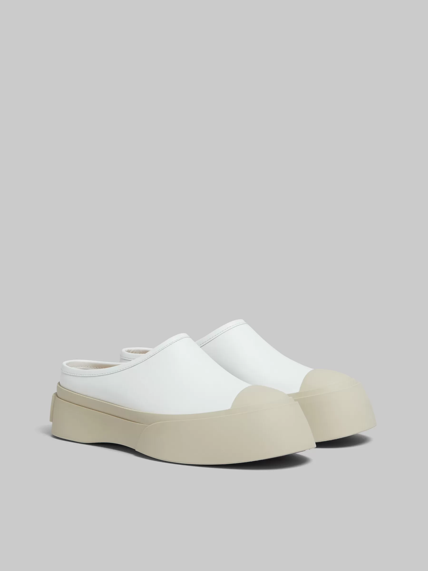 Marni White Leather Pablo Sabot LILYWHITE Online