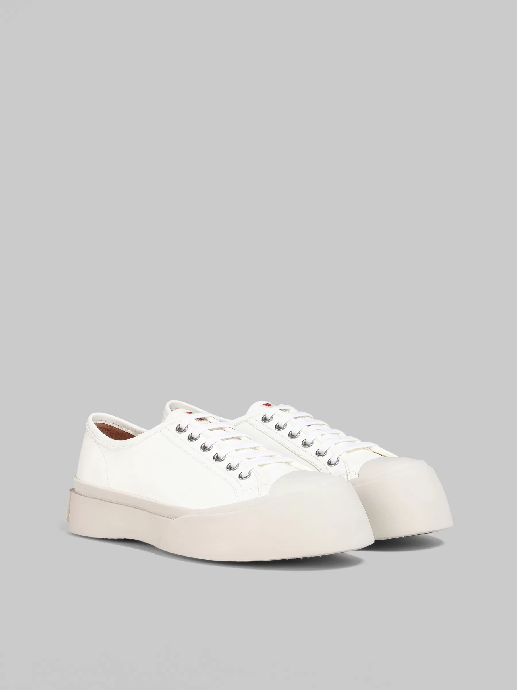 Marni White Nappa Leather Pablo Lace-up Sneaker LILYWHITE Cheap