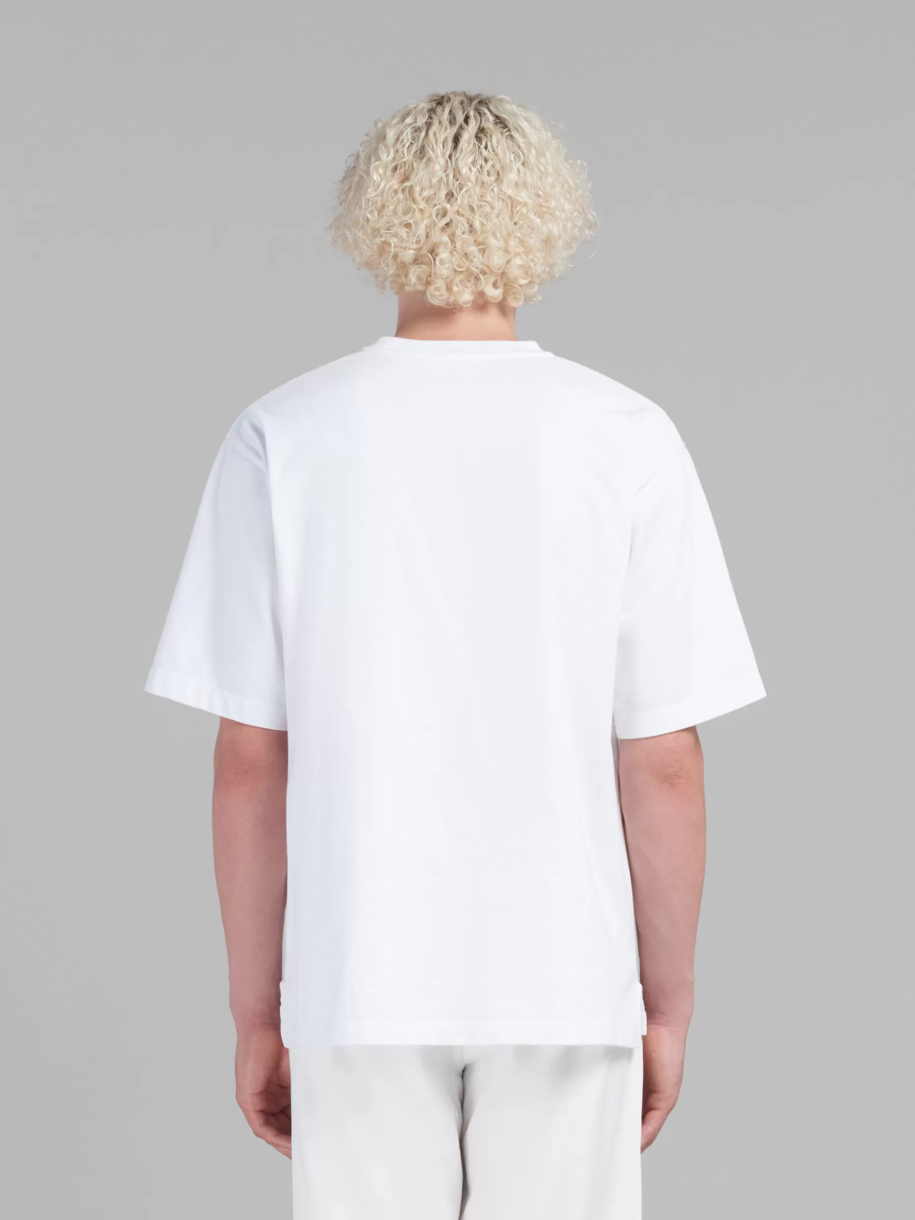 Marni White Organic Cotton Oversized T-shirt With Patches LILYWHITE Fashion