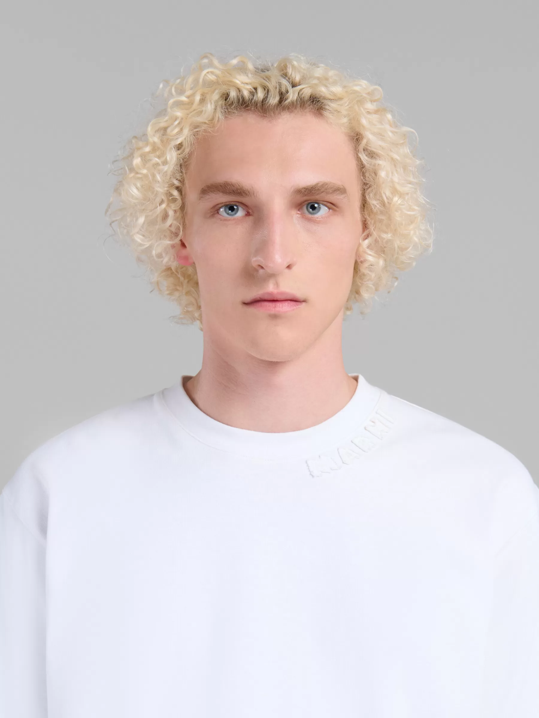 Marni White Organic Cotton Oversized T-shirt With Patches LILYWHITE Fashion