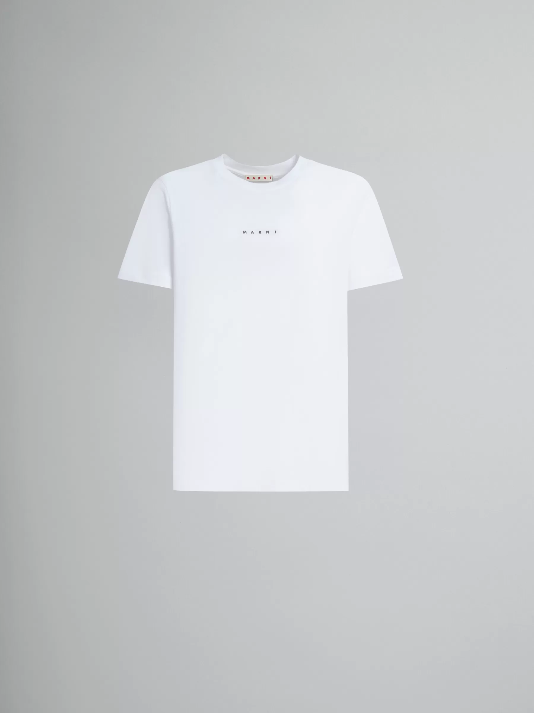 Marni White Organic Cotton T-shirt With Logo LILYWHITE Sale