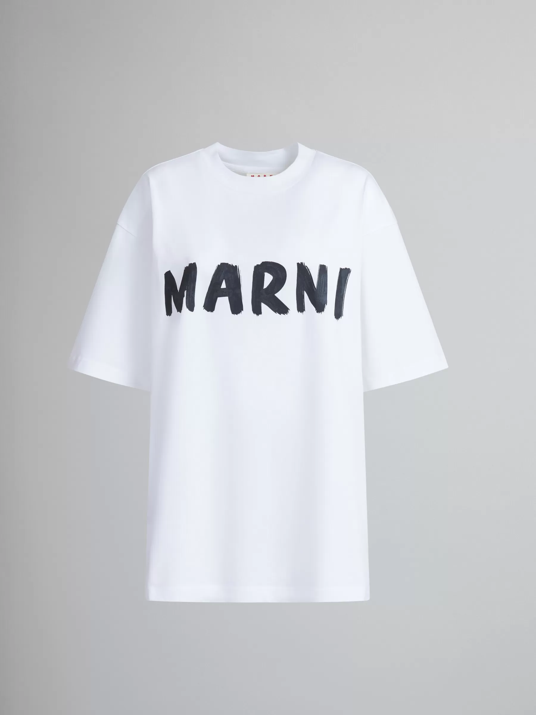 Marni White Organic Cotton T-shirt With Logo LILYWHITE Fashion
