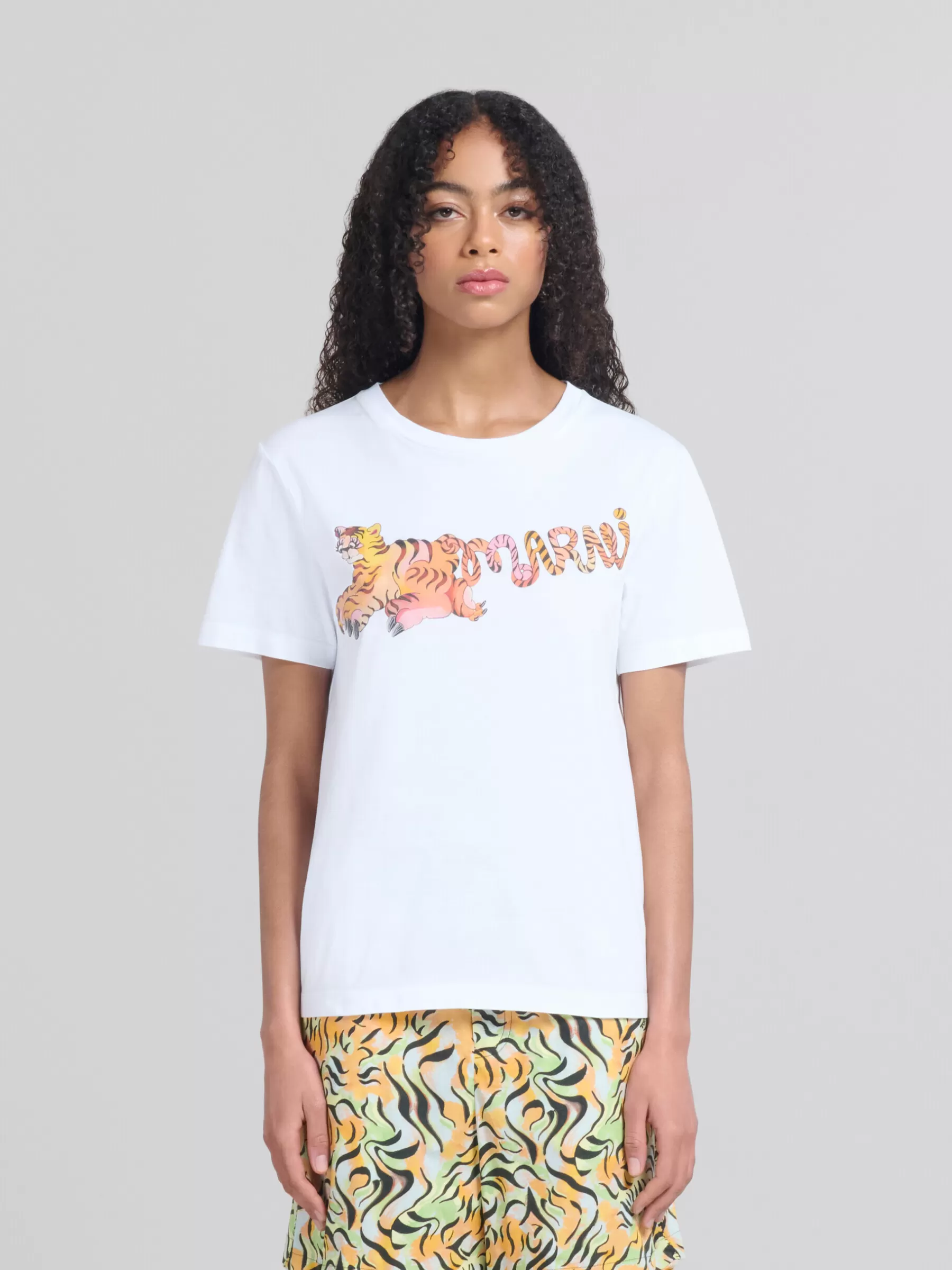 Marni White Organic Jersey Regular-fit T-shirt With Print LILYWHITE Best Sale