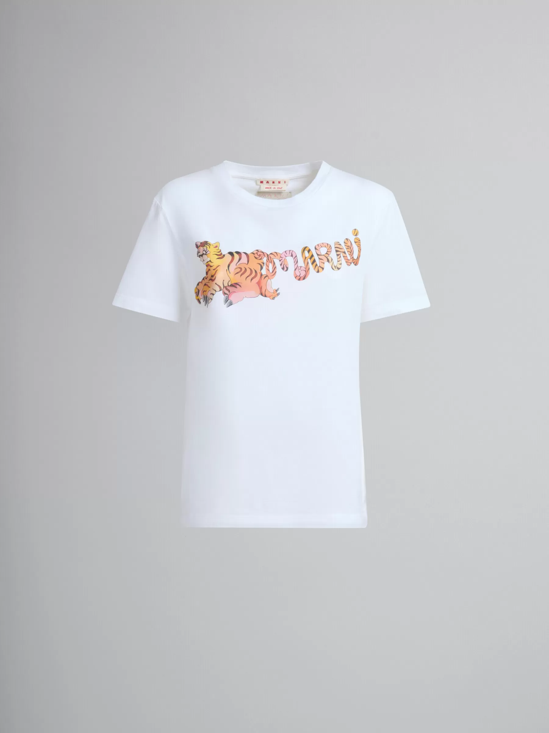 Marni White Organic Jersey Regular-fit T-shirt With Print LILYWHITE Best Sale