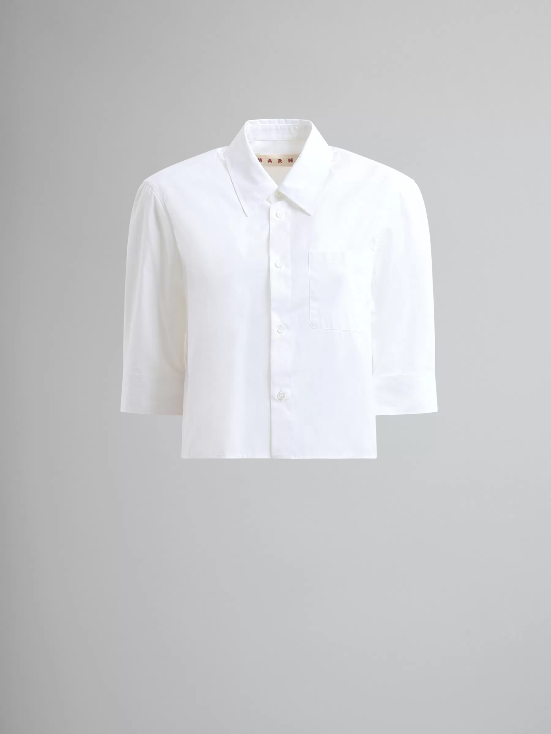 Marni White Poplin Cocoon Shirt LILYWHITE New