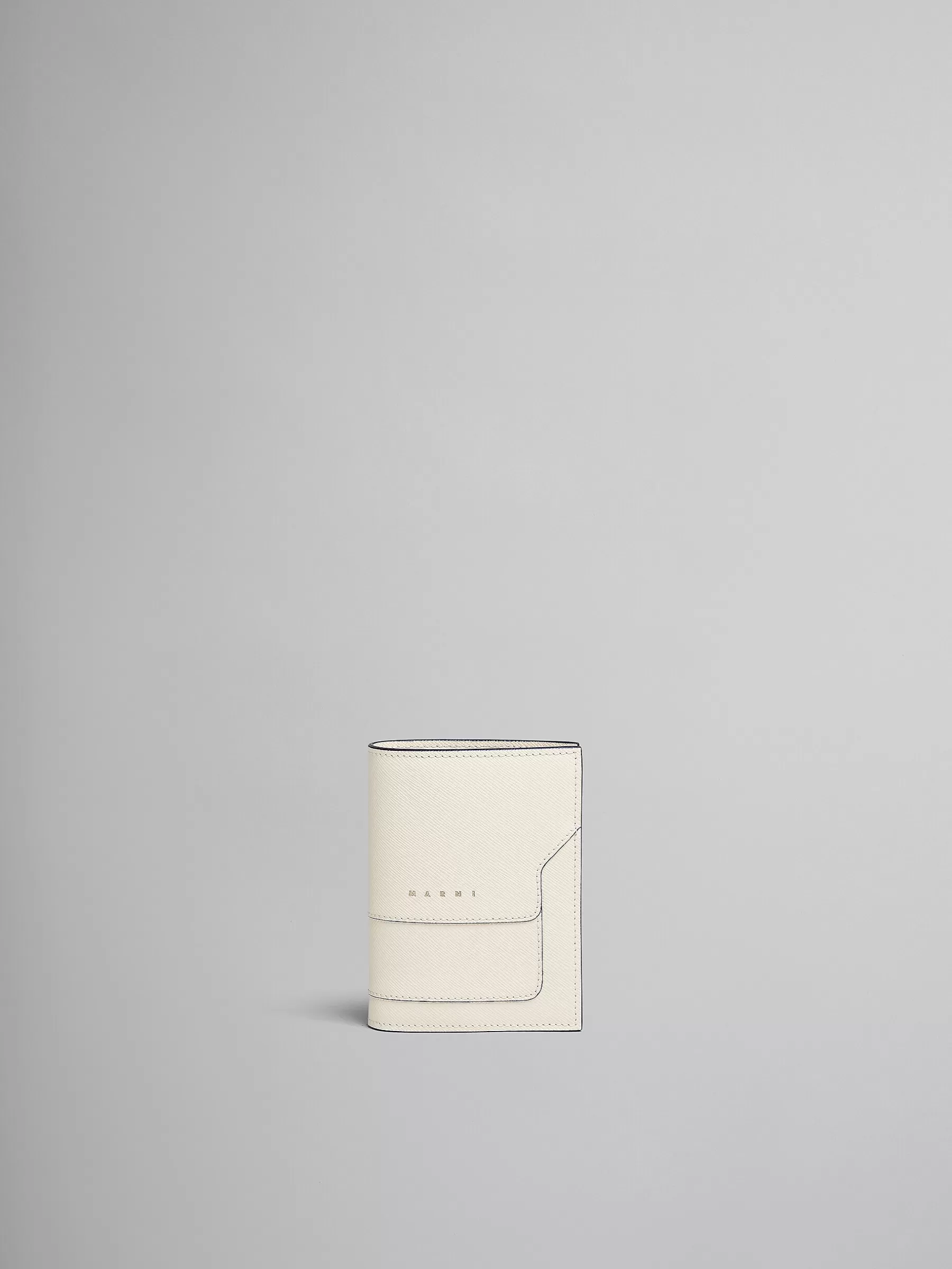 Marni White Saffiano Leather Bi-fold Wallet SHELL Discount