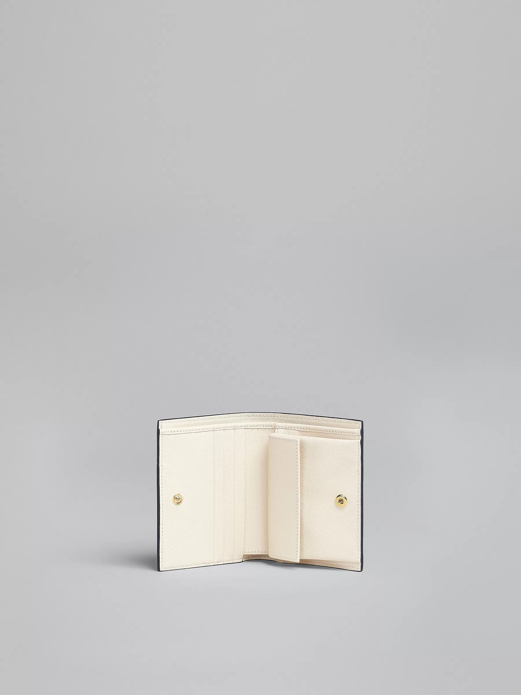 Marni White Saffiano Leather Bi-fold Wallet SHELL Discount