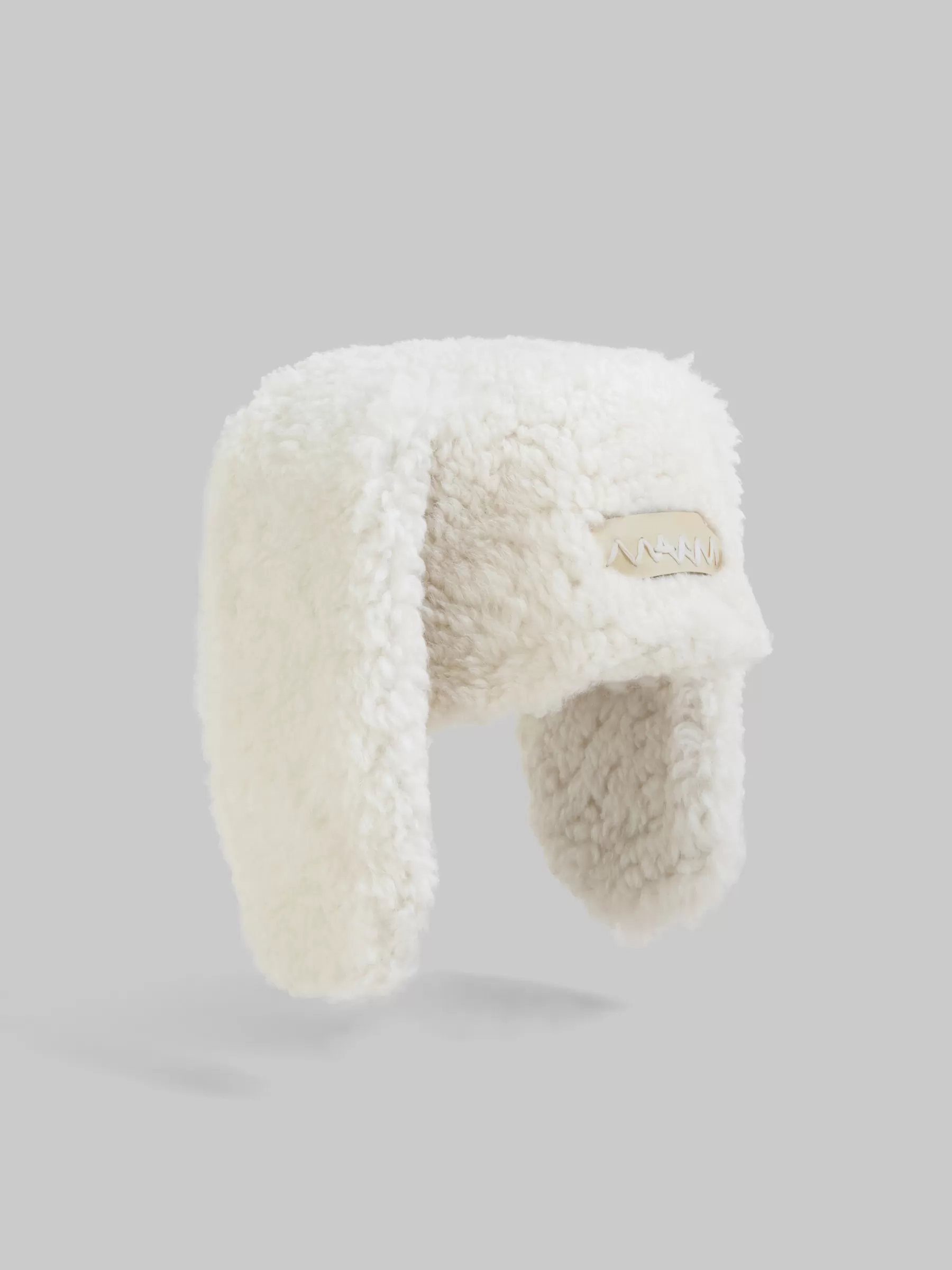 Marni White Shearling Rabbit Hat STONEWHITE Fashion