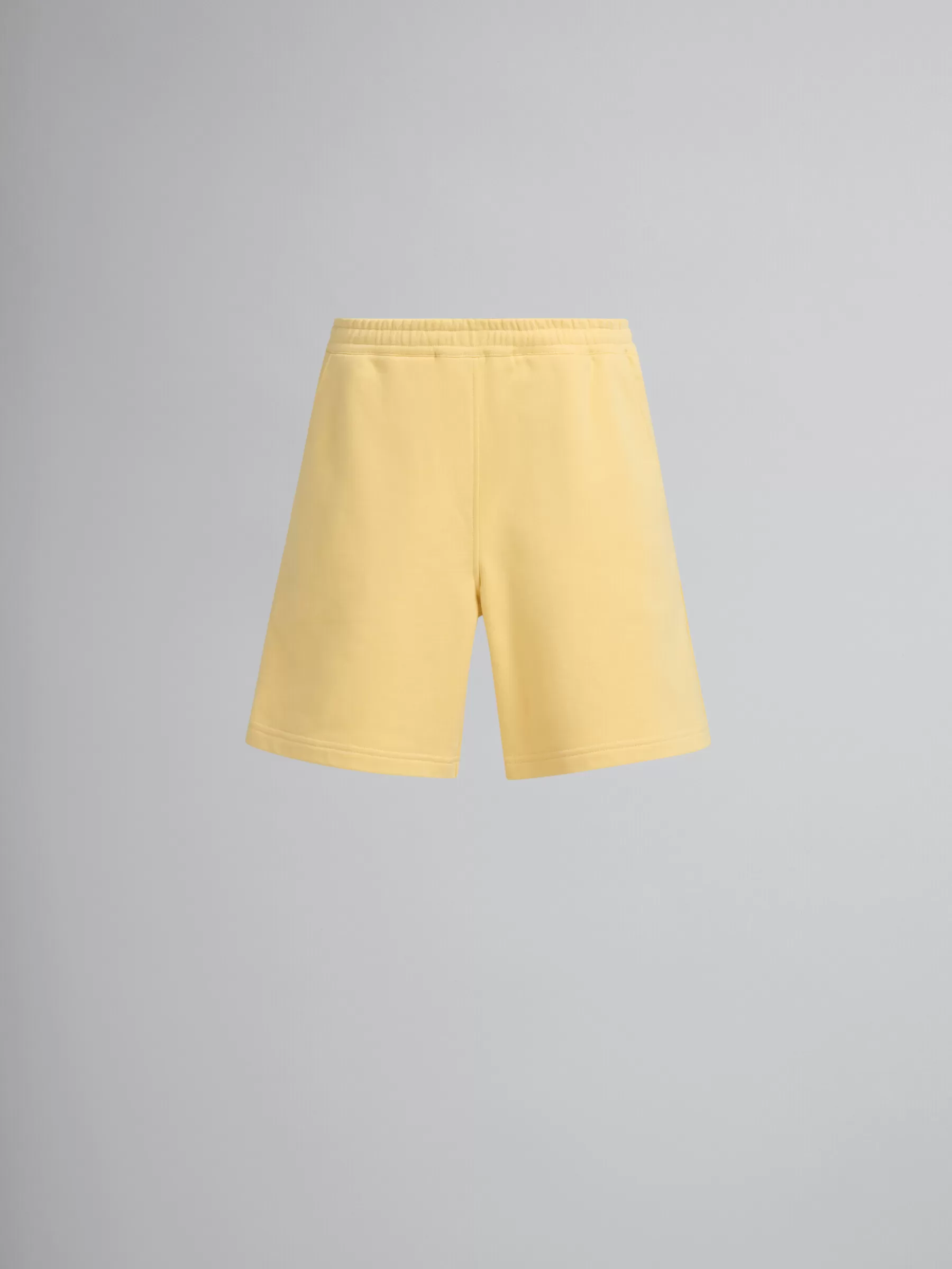 Marni Yellow Organic Jersey Sweat Shorts With Mending CITRUS Flash Sale